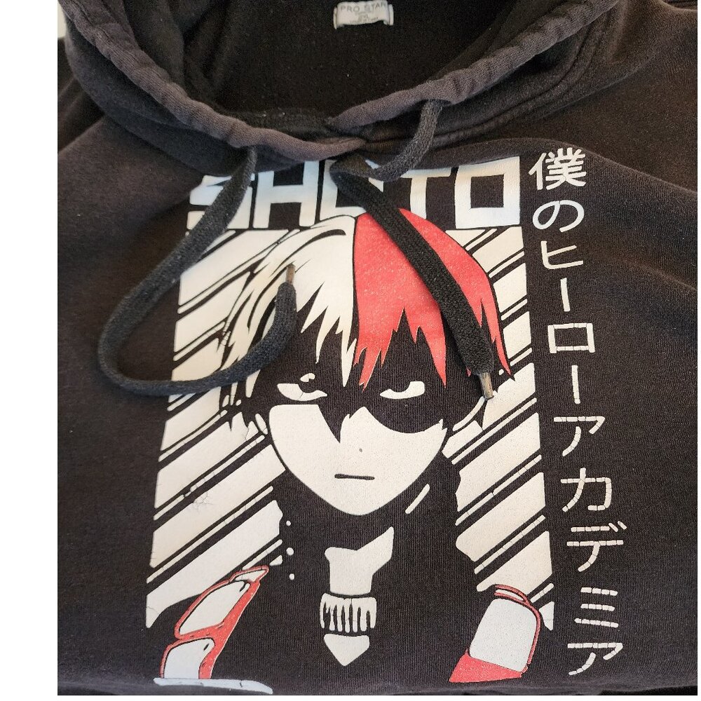 Vintage Shoto Todoroki Y2K My Hero Academia Anime T Shirt Rare 1st Season Hoodie